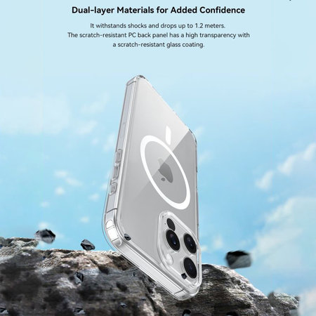 Ovitek Clear z MagSafe za iPhone 16, prozoren, Devia