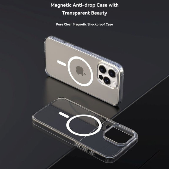 Ovitek Clear z MagSafe za iPhone 16 Pro, prozoren, Devia