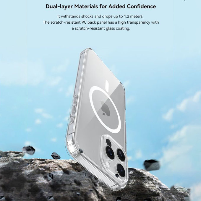 Ovitek Clear z MagSafe za iPhone 16 Plus, prozoren, Devia