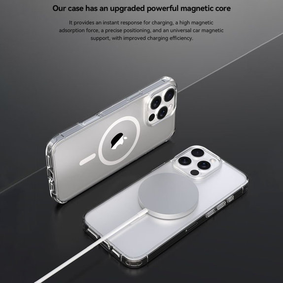 Ovitek Clear z MagSafe za iPhone 16 Pro Max, prozoren, Devia
