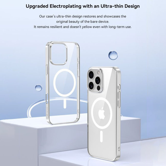 Ovitek Glimmer z MagSafe za iPhone 16 Pro, črna, Devia