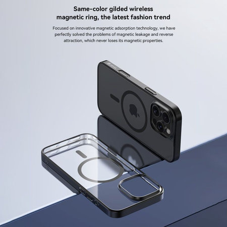 Ovitek Glimmer z MagSafe za iPhone 16 Pro, črna, Devia