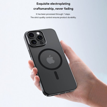 Ovitek Glimmer z MagSafe za iPhone 16 Pro, črna, Devia