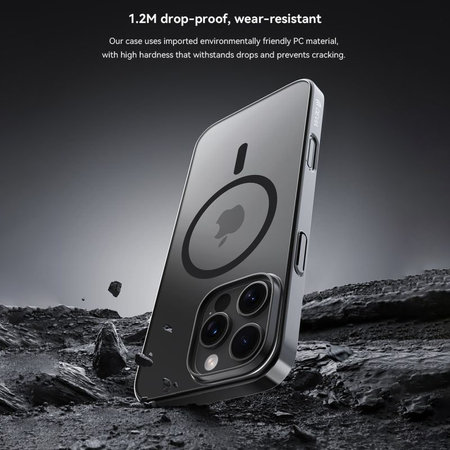 Ovitek Glimmer z MagSafe za iPhone 16 Pro Max, črna, Devia