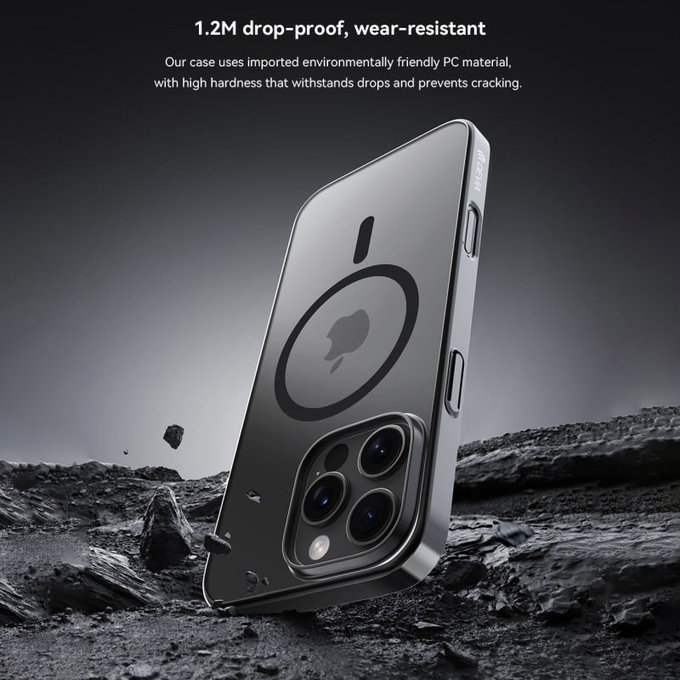 Ovitek Glimmer z MagSafe za iPhone 16 Pro Max, črna, Devia