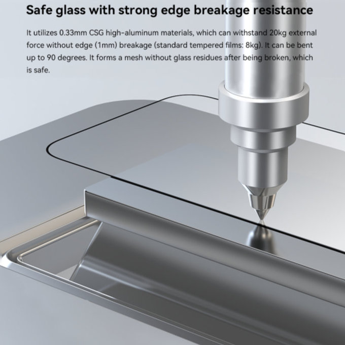 Kaljeno steklo FullCover z aplikatorjem za iPhone 17, Devia