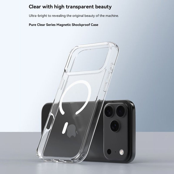 Ovitek Clear z MagSafe za iPhone 17 Pro Max, prozoren, Devia