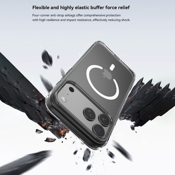 Ovitek Clear z MagSafe za iPhone 17 Pro Max, prozoren, Devia