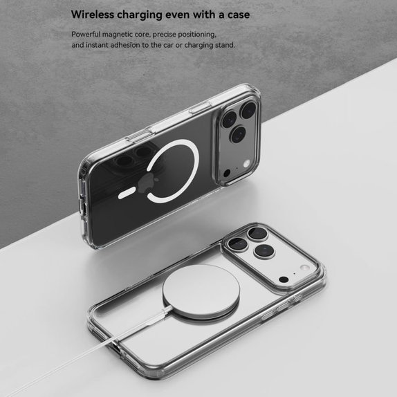 Ovitek Clear z MagSafe za iPhone 17 Pro Max, prozoren, Devia