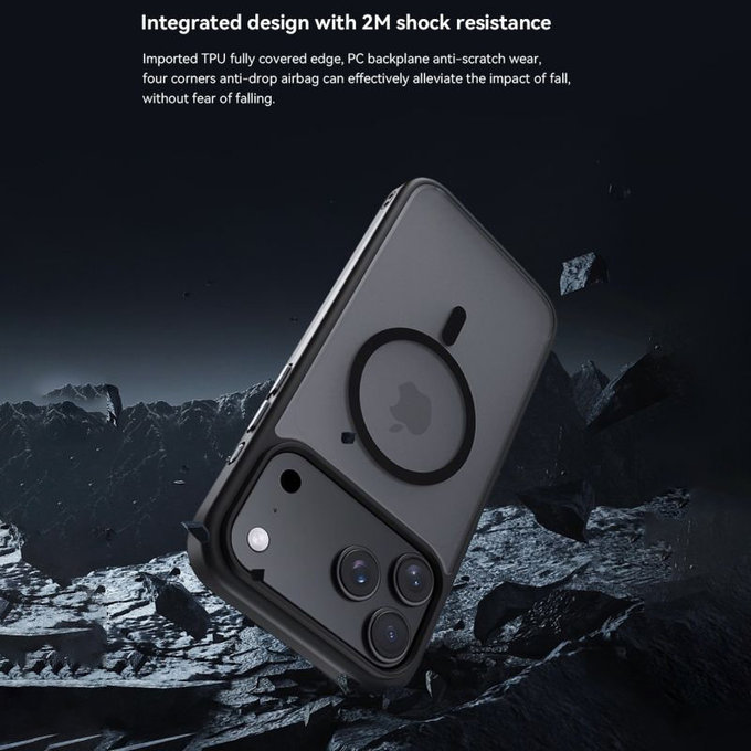 Ovitek Pino z MagSafe za iPhone 17, črna, Devia