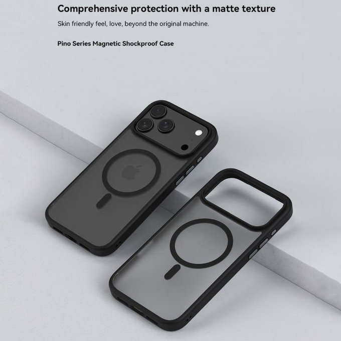 Ovitek Pino z MagSafe za iPhone 17 Pro Max, črna, Devia