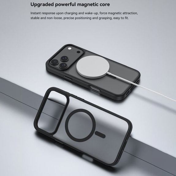 Ovitek Pino z MagSafe za iPhone 17 Pro Max, črna, Devia