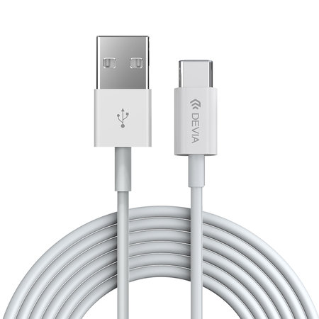 USB / USB-C kabel Smart, 2.1A, 1m, bel, Devia