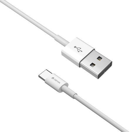 USB / USB-C kabel Smart, 2.1A, 1m, bel, Devia