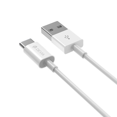 USB / USB-C kabel Smart, 2.1A, 1m, bel, Devia