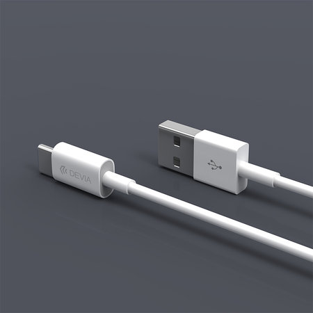 USB / USB-C kabel Smart, 2.1A, 1m, bel, Devia