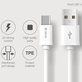 USB / USB-C kabel Smart, 2.1A, 1m, bel, Devia