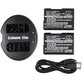 2 bateriji s polnilnikom zaNikon Coolpix P7000, P7700, D3100, D3200, D5100, 1030mAh, Li-Ion, 7.4V, EN-EL14, HQ