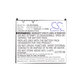 Baterija za HP Compaq iPAQ rx3000, rx3115, rx3700, hx2110, hx2790, 1400mAh, Li-Ion, 3.7V, HSTNH-M03B-SS, HQ