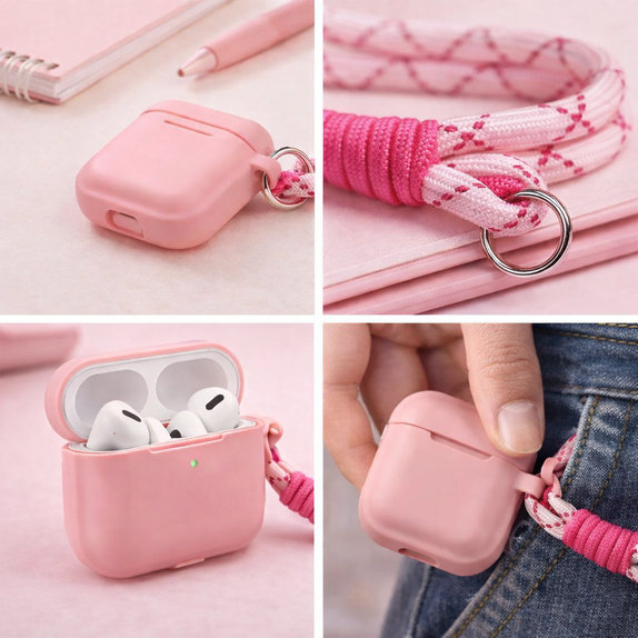 Silikonski ovitek za AirPods Pro 2, Pastel Pink