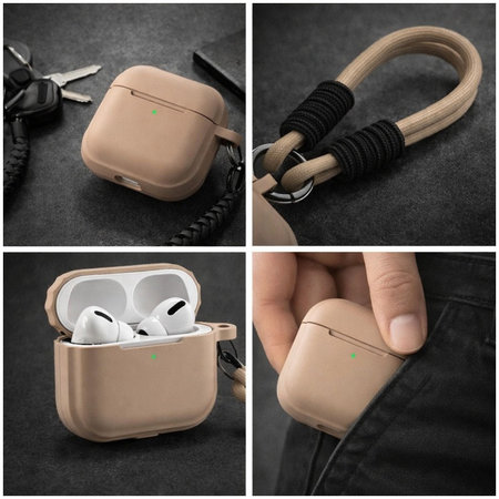 Silikonski ovitek za AirPods Pro 2, Sand Beige