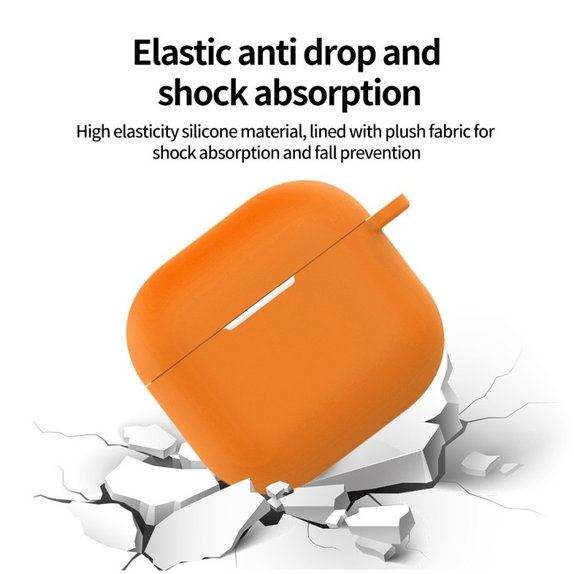 Silikonski ovitek za AirPods 4, oranžen