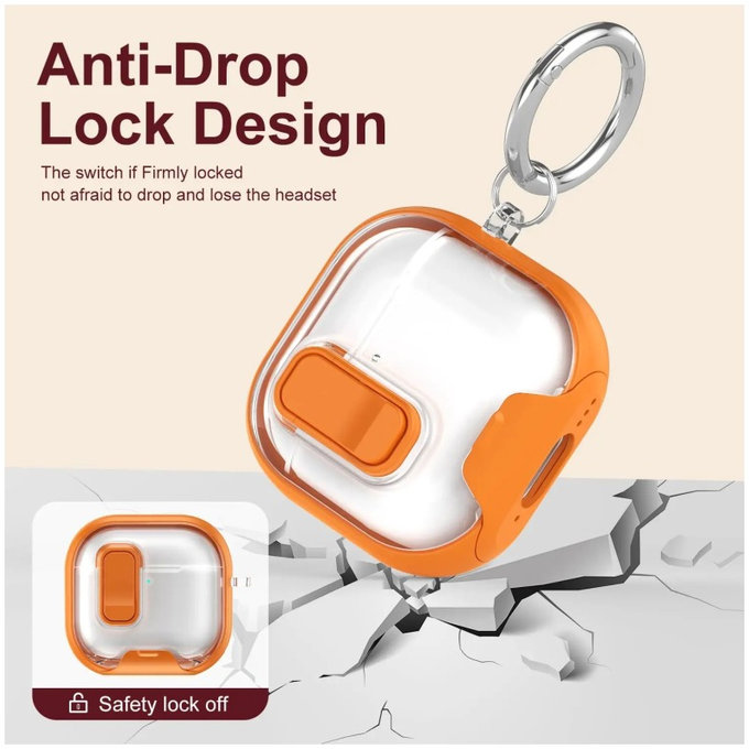 Silikonski ovitek z držalom za telefon in karabinom za AirPods Pro 3, črn