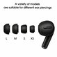 Nadomestni silikonski ušesni nastavki za Apple AirPods Pro in Pro 2, komplet (L, M, S, XS), črni