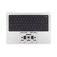 Zgornji okvir tipkovnice za MacBook Pro 14", A2918 (Late 2023, US tipkovnico in baterijo, Silver, 661-35709, Genuine Apple