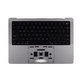 Zgornji okvir tipkovnice za MacBook Pro 14", A2918 (2023), US tipkovnico in baterijo, Space Black, 661-37958, Genuine Apple