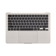 Zgornji okvir tipkovnice za MacBook Air 13", A3113 (2024), US tipkovnico in baterijo, Starlight, 661-40229, Genuine Apple