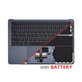 Zgornji okvir tipkovnice za MacBook Air 13", A3113 (2024), US tipkovnico in baterijo, Midnight, 661-40230, Genuine Apple