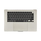 Zgornji okvir tipkovnice za MacBook Air 15", A3114 (2024), US tipkovnico in baterijo, Starlight, 661-40268, Genuine Apple