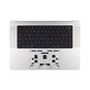 Zgornji okvir tipkovnice za MacBook Pro 16", A3403 (2024), US tipkovnico in baterijo, Silver, 661-42824, Genuine Apple