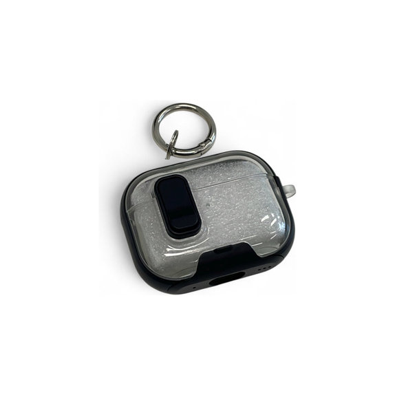 Silikonski ovitek z držalom za telefon in karabinom za AirPods Pro 2, črn