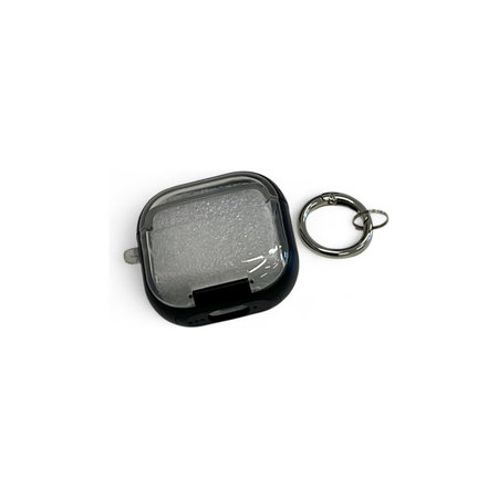Silikonski ovitek z držalom za telefon in karabinom za AirPods 4, črn