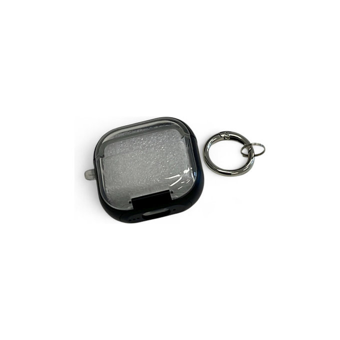 Silikonski ovitek z držalom za telefon in karabinom za AirPods 4, črn