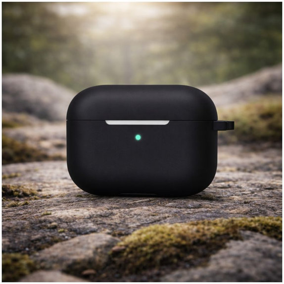 Silikonski ovitek za AirPods Pro, črn