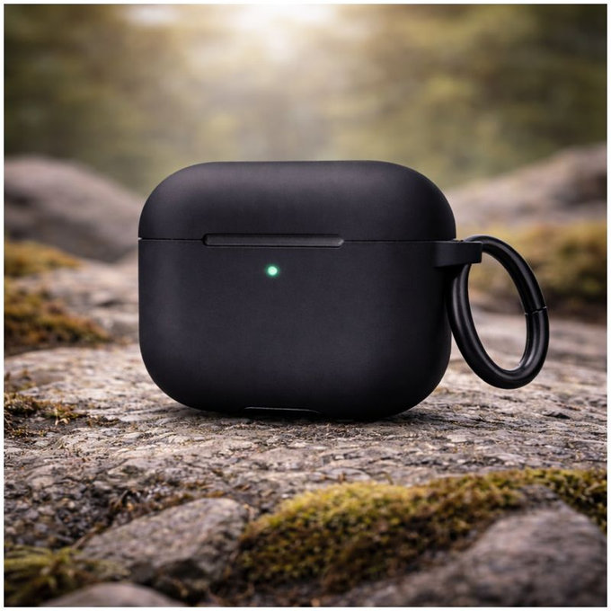 Silikonski ovitek za AirPods 4, črn