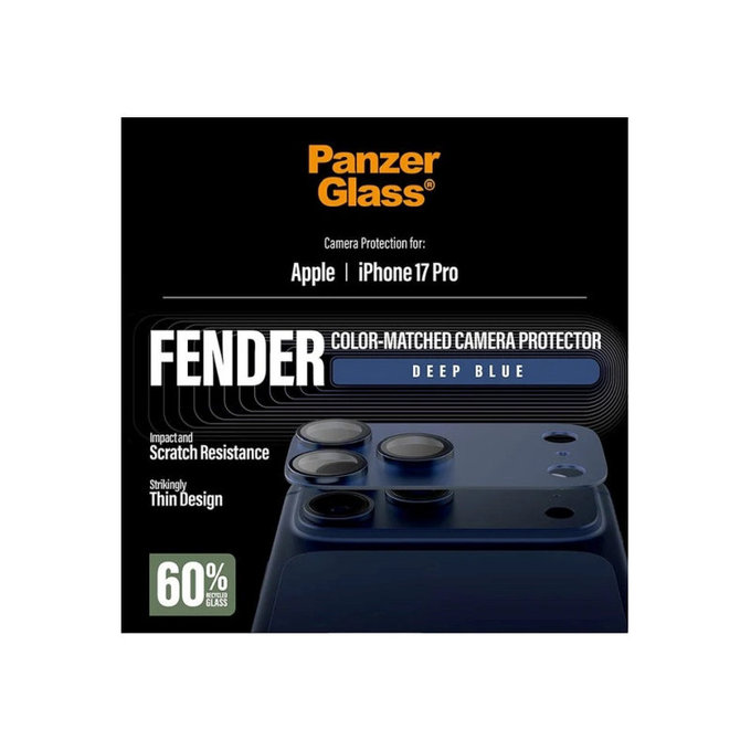 Zaščita objektiva Fender za iPhone 17 Pro, Modra, PanzerGlass
