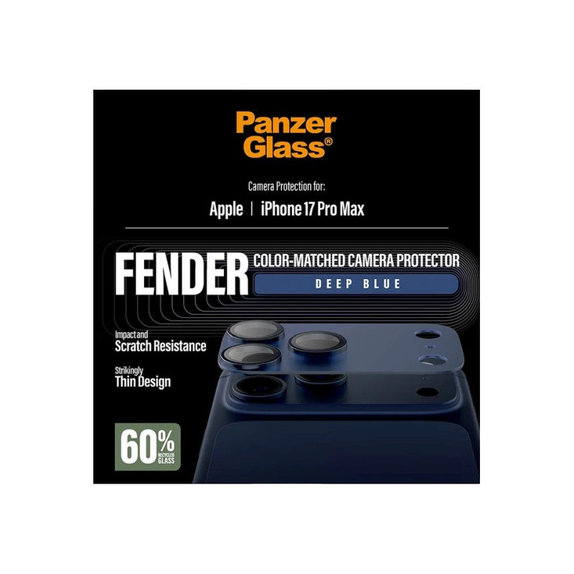 Zaščita objektiva Fender za iPhone 17 Pro Max, Modra, PanzerGlass
