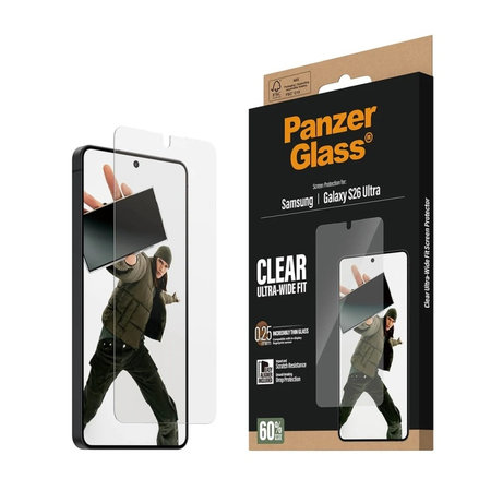 PanzerGlass - UWF kaljeno steklo z aplikatorjem za Samsung Galaxy S26 Ultra, prozorno