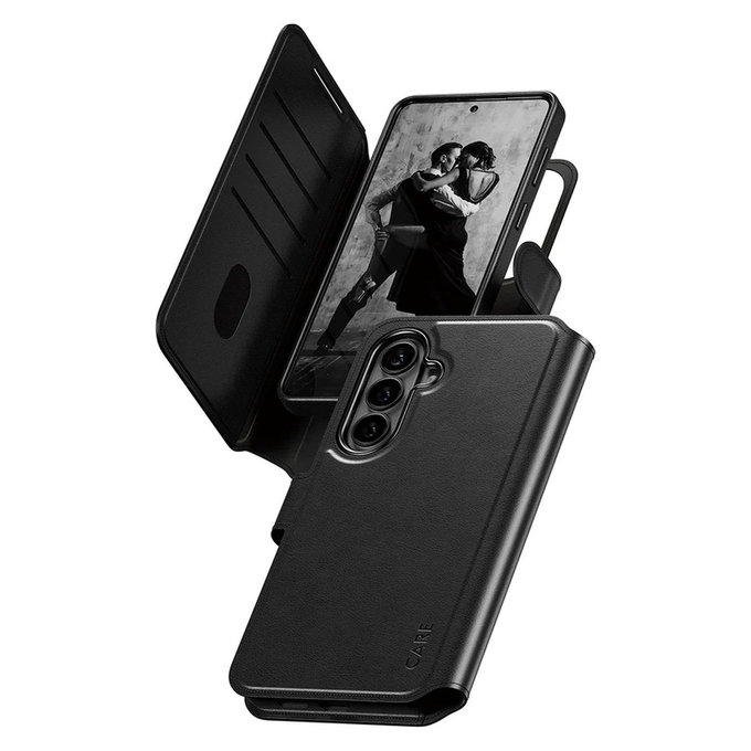 Ovitek Tango Wallet Two-In-One s QI za Samsung Galaxy S26+, Črna, PanzerGlass