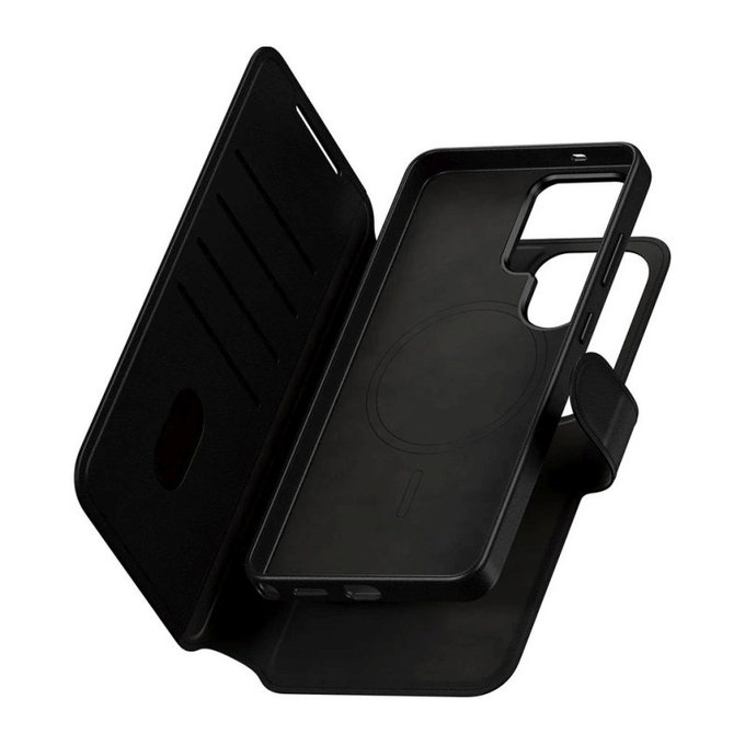 Ovitek Wallet Tango Two-In-One z QI za Samsung S26 Ultra, črna, CARE