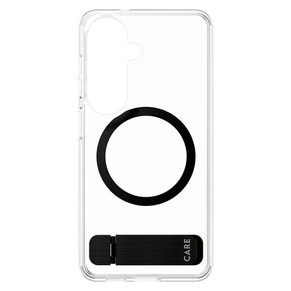 Ovitek Kickstand s črnim QI za Samsung Galaxy S26, Prozorna, PanzerGlass