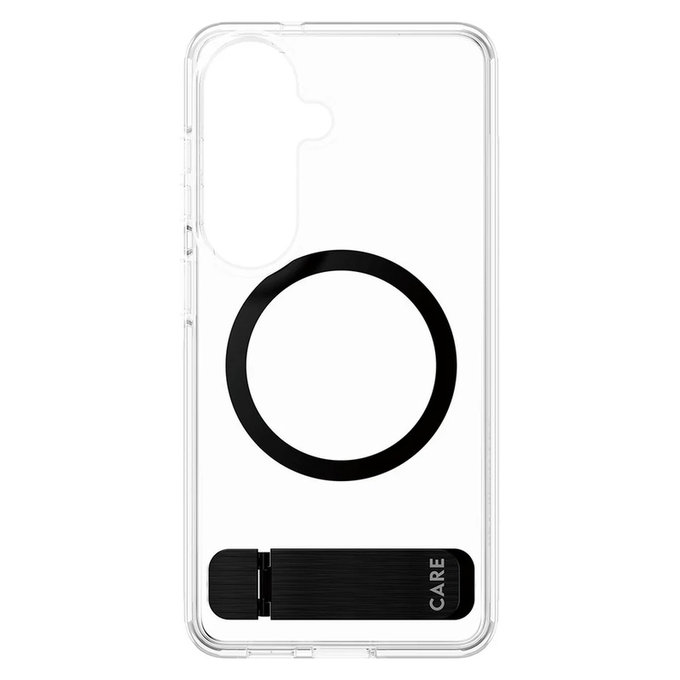 Ovitek Kickstand s črnim QI za Samsung Galaxy S26, Prozorna, PanzerGlass