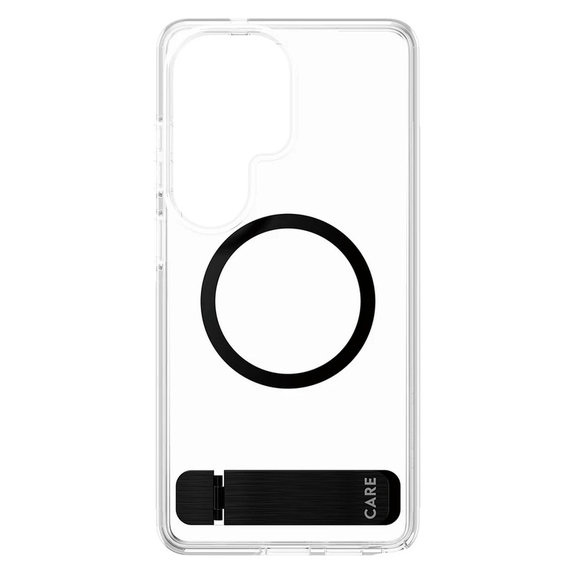 Ovitek Kickstand s črnim QI za Samsung Galaxy S26 Ultra, Prozorna, PanzerGlass