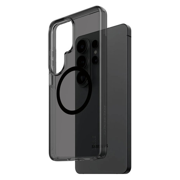 Ovitek Smokey s črnim QI za Samsung Galaxy S26 Ultra, Črna, PanzerGlass