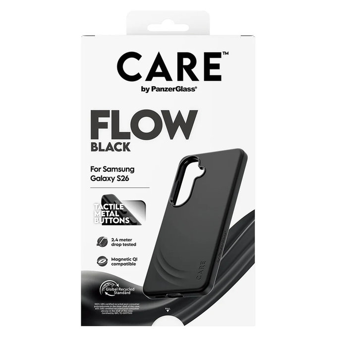 Ovitek FLOW s QI za Samsung Galaxy S26, Črna, PanzerGlass
