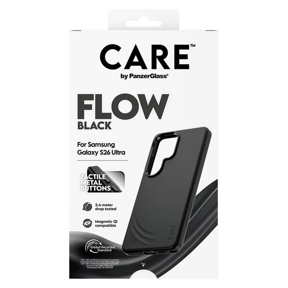Ovitek FLOW s QI za Samsung Galaxy S26 Ultra, Črna, PanzerGlass
